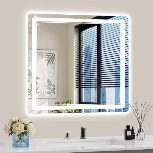 30"x30" LED Bathroom Mirror by WISSMIELSHOME