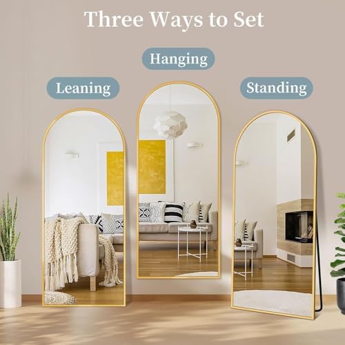 56"x14" Arched Full Length Mirror - Image 6