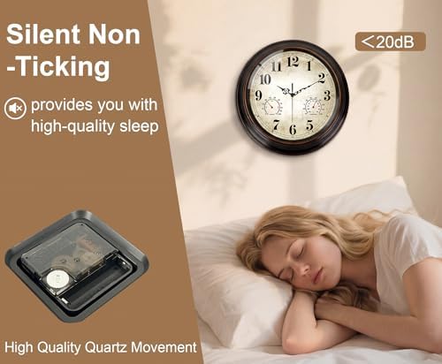 16 Inch Vintage Wall Clock - Image 4