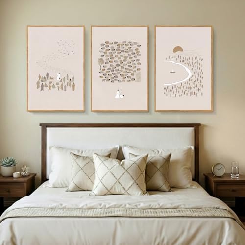 LAATOZ Large Christian Wall Art Framed Neutral Canvas Painting, Jesus Boho - Image 6