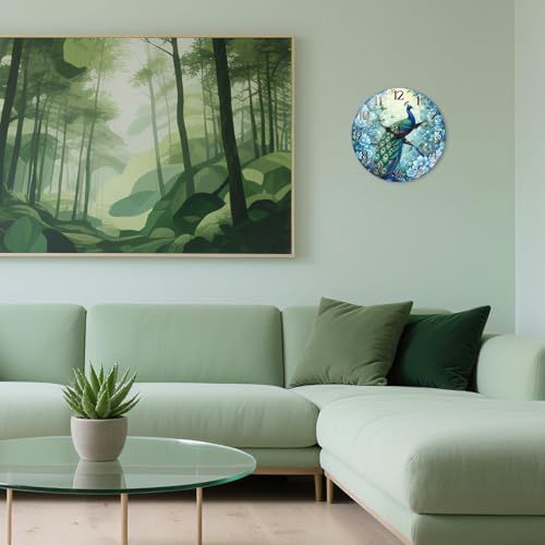 peacoblue Peacock Wall Clocks Battery Operated - Image 5
