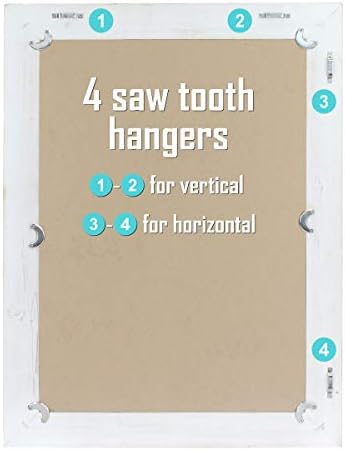 Stonebriar 24" x 18" Rectangle Worn White Wood Frame Wall Mirror - Image 4
