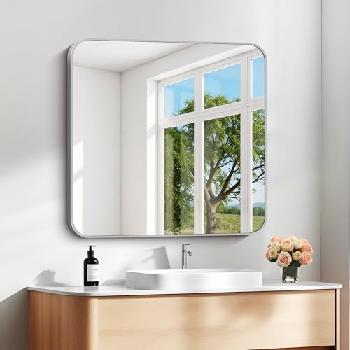 DESBING 30" x 30"Bathroom Mirror, Decorative Rectangular Vanity Mirror by DESBING