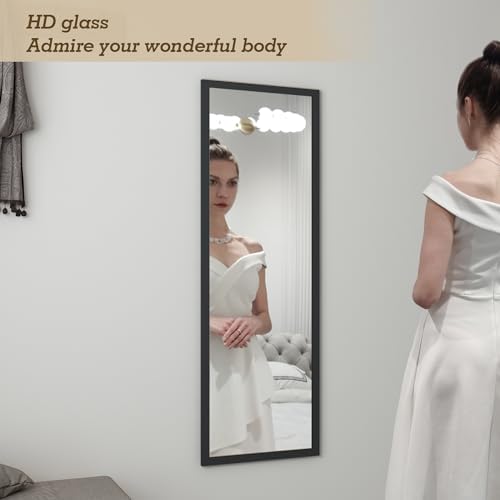 whitebeach Full Body Length Door Hanging Wall Mounted Mirror Over the Door - Image 2