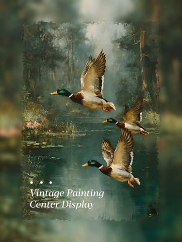 Gold Framed Wall Art, Vintage Mallard Duck Canvas Prints, Flying Ducks Rustic - Image 7