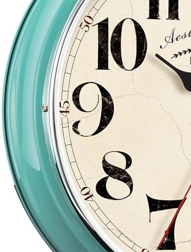 Countryside Wall Clock Metal 12.4" Vintage Retro Wall Clocks Silent Non Ticking - Image 7