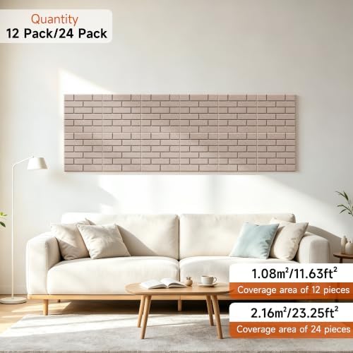 TO-TH Acoustic Wall Panels Peel and Stick Noise Reducing Panel 12Pack - Image 5