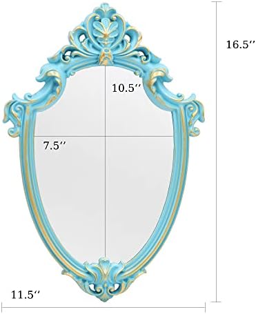 Eaoundm 16.5 x 11 inch Vintage Mirror Shield Shape - Image 4