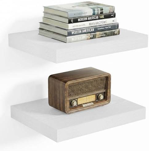 Vivelove 10x10 Inches Floating Shelves Wall Mounted Set of 2 by VIVELOVE