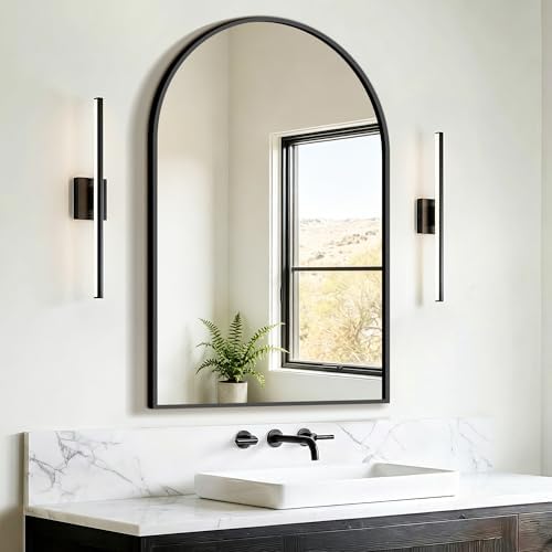 FICTOR 24" x 36" Arched Bathroom Vanity Mirror by FICTOR