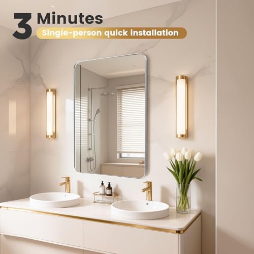 18"x30" Sliver Bathroom Mirror for wall - Image 5