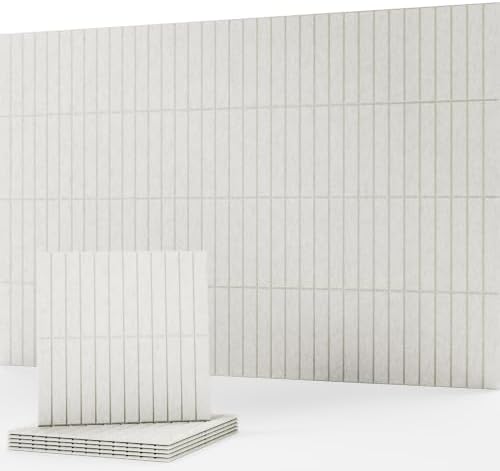 Decorative Acoustic Panels, Acoustic Wall Art, Sound Absorbing, 6 Pack by LagomAtelier