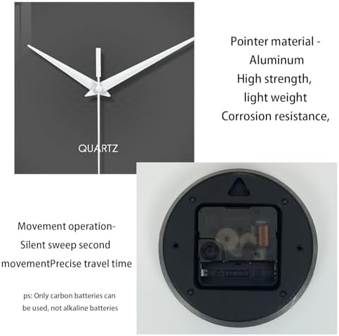 XFM Modern Grey Simple Wall Clock 14 Inch Silent - Image 6