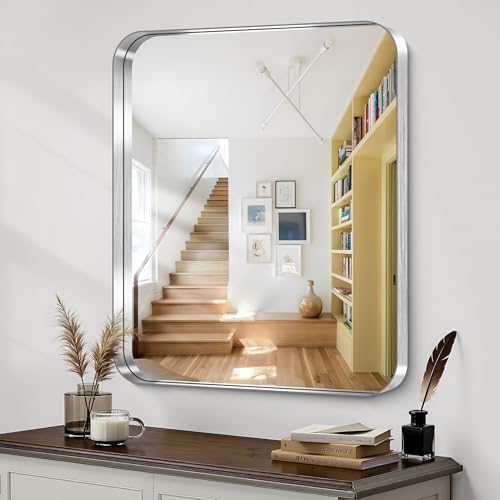 CIRCUMI Silver Bathroom Mirror - Image 4