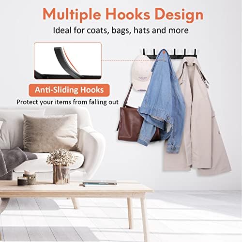Optish 4 Pack Coat Rack Wall Mount, Coat Hooks Wall Mount, Wall Hooks - Image 5