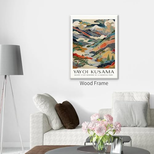 Framed Wall Art Yayoi. Kusama Posters Vintage Japanese Canvas Prints Mount Fuji - Image 7