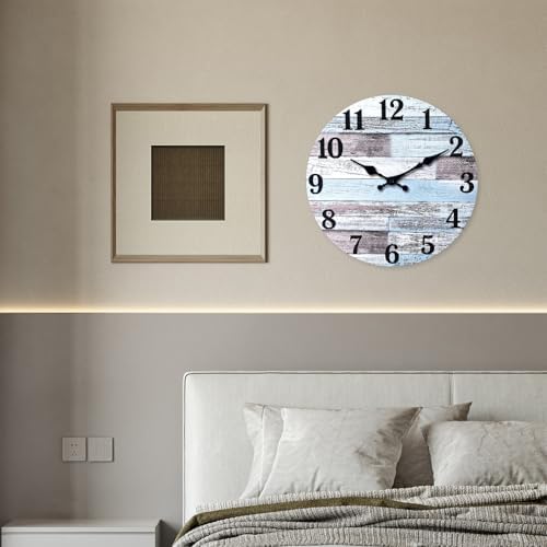 XNM Wood Farmhouse Wall Clocks Battery Operated 20 Inch - Image 3