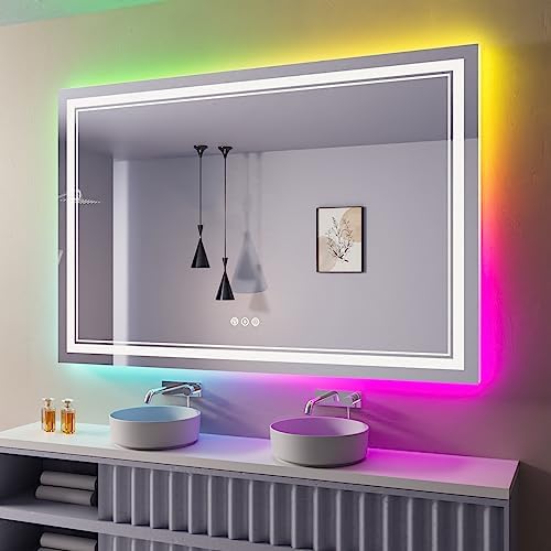 60x30 Inch RGB LED Bathroom Mirror by ISTRIPMF
