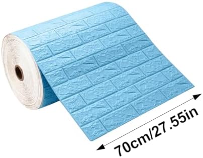 Waterproof Wall Panels 27.5" x 196.8" Faux Brick Wallpaper Peel and Stick Art - Image 2
