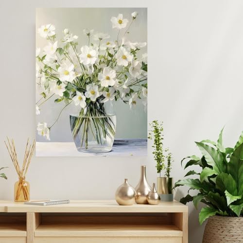 daktenn Floral Canvas Wall Art Bathroom Wall Art Pictures Wall Decor Home Decor - Image 6