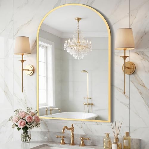Sweetcrispy 24"x36" Arched Bathroom Mirror, Bathroom Mirrors by Sweetcrispy