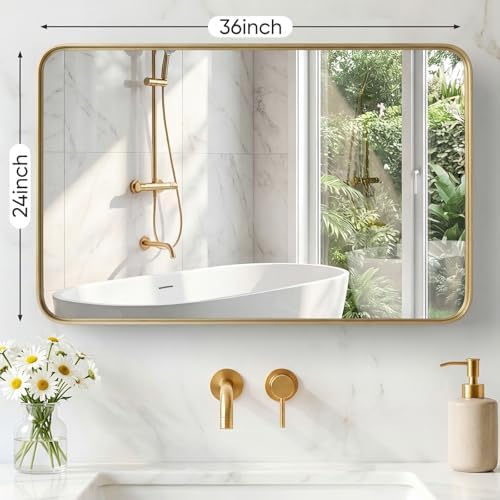 Sweetcrispy Bathroom Mirror 36x24 Inch, Vanity Mirror - Image 2