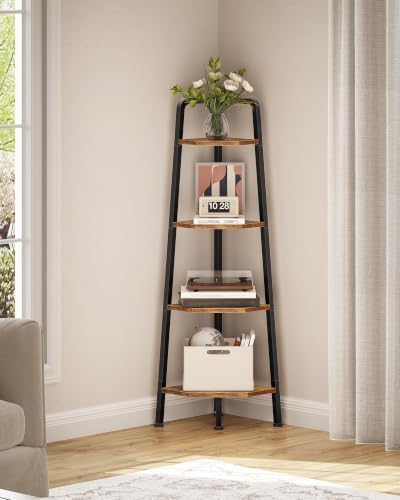CHOEZON Corner Shelf, 4-Tier Ladder Corner Shelf, Ladder Bookshelf, 47.2" Tall by Choezon