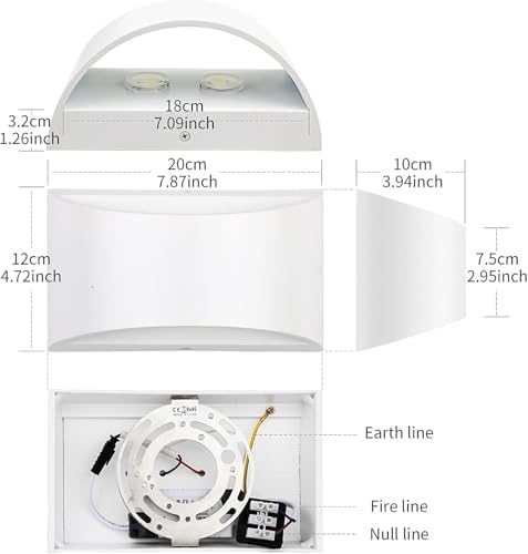 Lightess LED Wall Sconces Set of 2 - Image 5