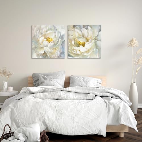 SEVEN WALL ARTS Peony Flower Canvas Wall Art Peonies Floral Pictures Set - Image 6