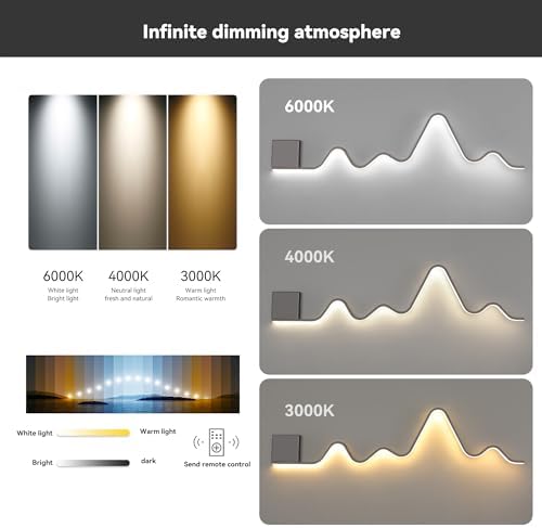 Qcyuui Wall Sconce, 43.3 inch Dimmable Hardwired LED Wall Light - Image 5