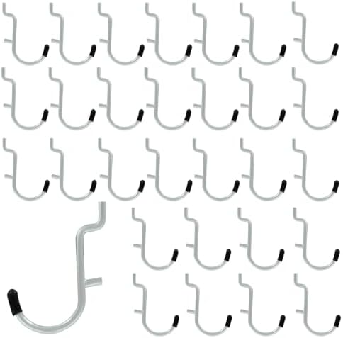 30Pcs Metal Pegboard J Hooks by LifCratms