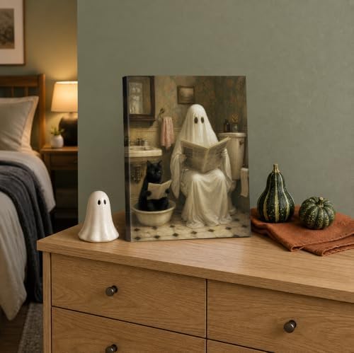 Halloween Bathroom Wall Decor, Ghost on Toilet - Image 6