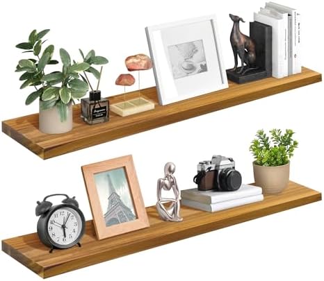 Teak Wood Floating Shelves Perfect by ILOT