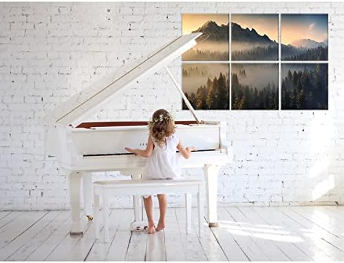 JBER Art Acoustic Panels 72" x 48", Sound Absorbing Wall Art, Misty Forest - Image 4