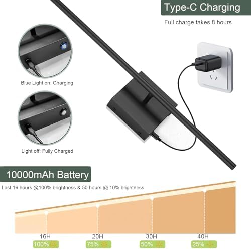27 in Battery Operated LED Wall Sconces, 10000mAh Rechargeable, 2 Pack - Image 5