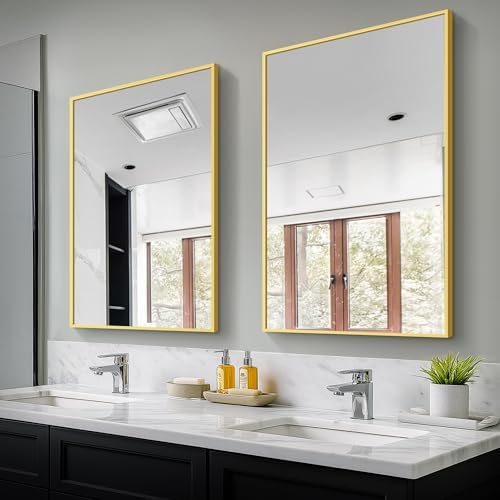 Bathroom Vanity Mirror for Wall 2Pack 36"x24" Bathroom Mirror for Over Sink by TRAHOME
