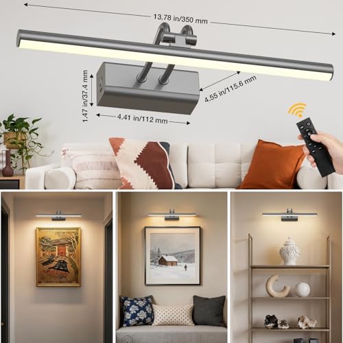 Battery Operated Picture Light for Wall, RF Remote Control - Image 2