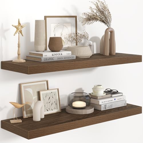 36 Inch Long Floating Shelves for Wall, 9.3 Inch Deep Floating Shelf by FunMemories