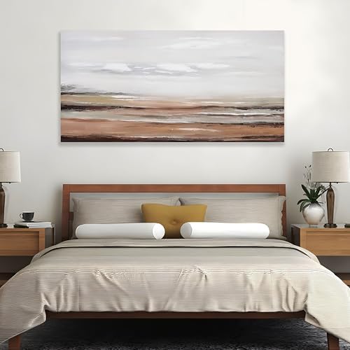 Framed Abstract Wall Art Wall Decor Modern Canvas Abstract Wall Art Brick-Red - Image 6