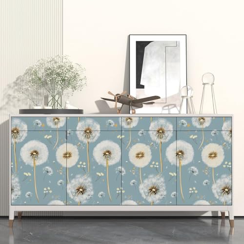 Laatse Light Navy Blue Flower Peel and Stick Contact Paper 17.5" × 118" - Image 4
