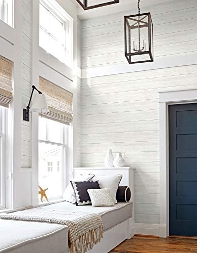 Real Wood Wall Planks-5" White Shiplap Panel Peel and Stick 10Pack 12.5SqFt - Image 7