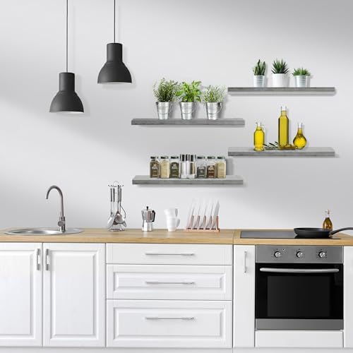 Sorbus Floating Shelves for Wall, Wood Wall Storage - Image 5