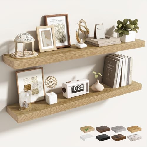 Acovy 36 Inch Floating Shelves for Wall 2 Pack, Wall Mounted Floating Shelf by Acovy
