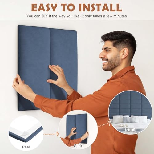 IFNOW Wall Mounted Headboard, Peel and Stick Panels - Image 5