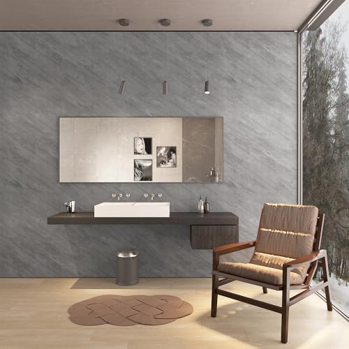 3yecao 31"×354" Large Size Wide Thick Grey Concrete Wallpaper Peel and Stick - Image 6