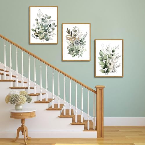 Sage Green Botanical Framed Wall Art Set of 3, 12x16 inch - Image 7