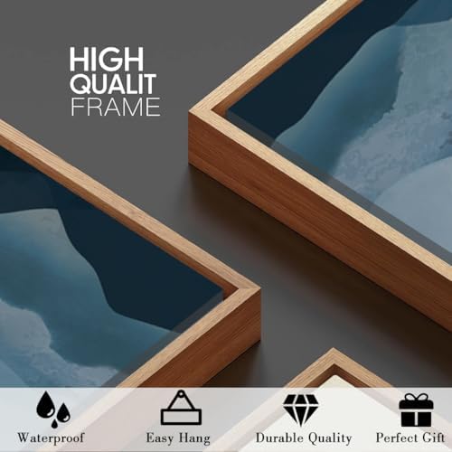 BINCUE Framed Blue Mountain Wall Decor Fog Blue Ridge Mountains Wall Art - Image 5
