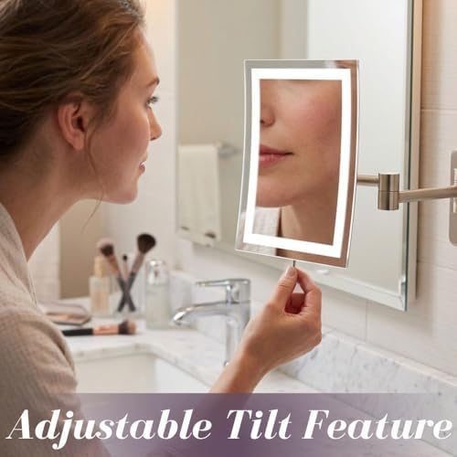 JERDON Hardwired Wall-Mount Makeup Mirror - Image 5