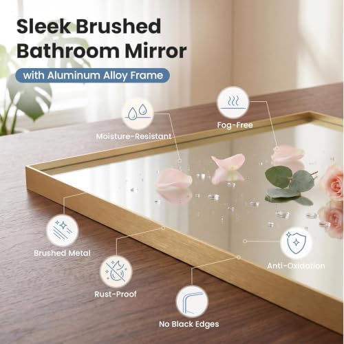 DUMOS 30"x36" Wall Mirror, Bathroom Mirrors - Image 4