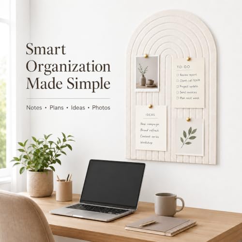 Large Arched Felt Bulletin Board, Sized 36" x 24" - Image 4